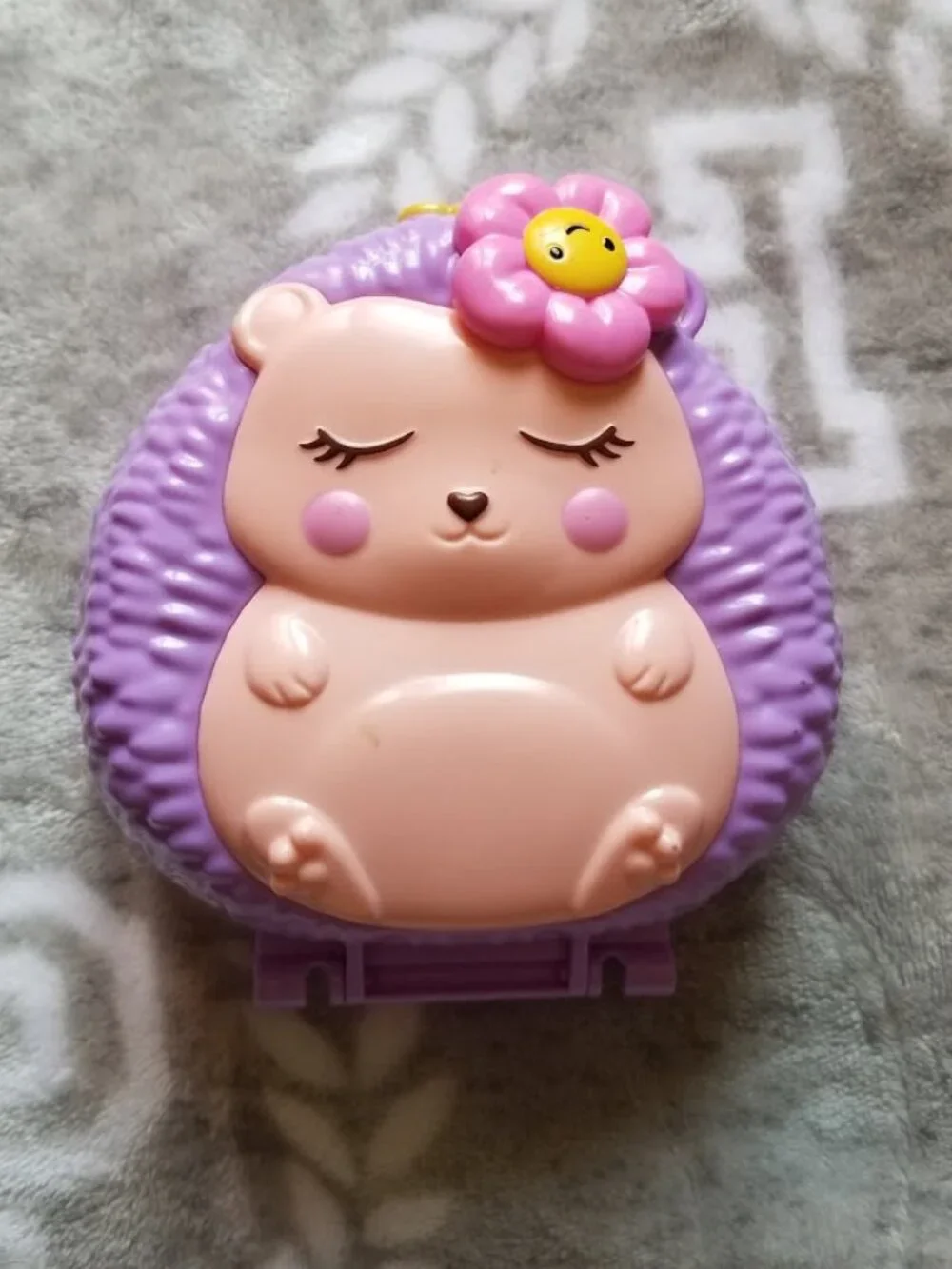 Polly Pocket Compact Hedgehog Coffee Shop Playset Purple Incomplete